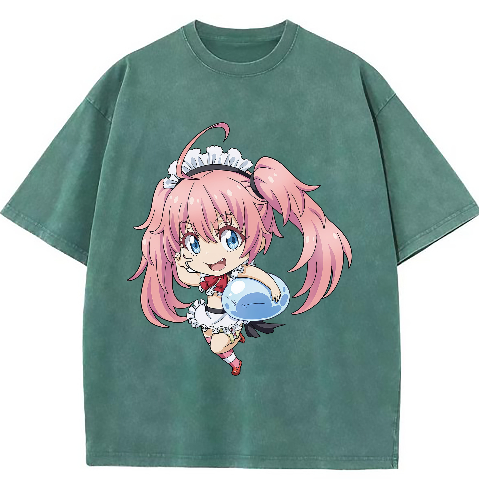 （画像用） 転スラ Regarding Reincarnated to Slime 綿100% ヴィンテージ風 半袖Tシャツ（フロントプリント）